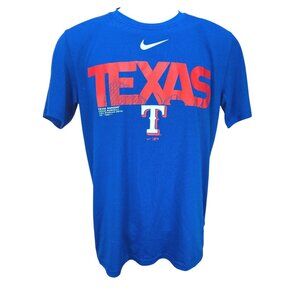 Texas Rangers Nike Dri-Fit Blue TShirt Mens Small